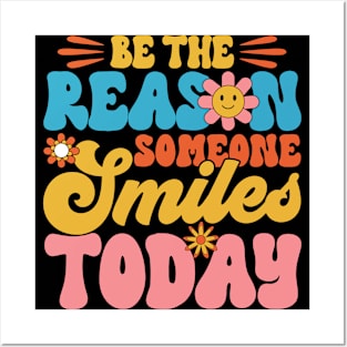 Retro Teacher Be The Reason Someone Smiles Today Teacher Posters and Art